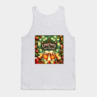 Christmas and Happy New Beers Tank Top